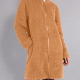 Vestaglia Corta con Zip Teddy - SABBIA - OR71