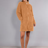 Vestaglia Corta con Zip Teddy - SABBIA - OR71