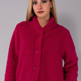 Vestaglia Corta con Bottoni Teddy - CILIEGIA - OR72