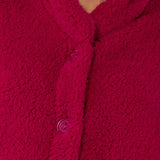 Vestaglia Corta con Bottoni Teddy - CILIEGIA - OR72
