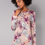 Camicia da Notte Corta Serafino Viscosa Garden - SABBIA - QG27