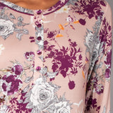Camicia da Notte Corta Serafino Viscosa Garden - SABBIA - QG27