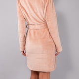 Vestaglia Corta con Cintura Ciniglia Stripes - SABBIA - SS11