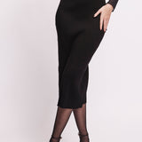 Gonna a Tubino in Maglia Almeria - NERO - AL63