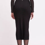 Gonna a Tubino in Maglia Almeria - NERO - AL63