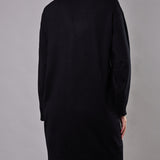 Cardigan Lungo con Bottoni e Strass - NERO - AL70