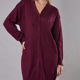 Cardigan Lungo con Bottoni e Strass - MOSTO - AL70