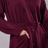 Cardigan Lungo con Bottoni e Strass - MOSTO - AL70