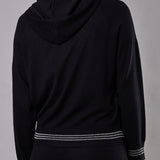 Felpa con Zip e Cappuccio in Maglia Berlino - NERO - BE50