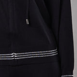 Felpa con Zip e Cappuccio in Maglia Berlino - NERO - BE50