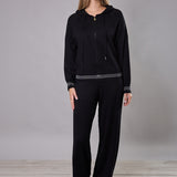 Felpa con Zip e Cappuccio in Maglia Berlino - NERO - BE50