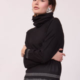 Maglia Girocollo con Collo Removibile Berlino - NERO - BE52