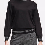 Maglia Girocollo con Collo Removibile Berlino - NERO - BE52