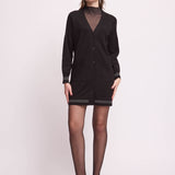 Cardigan con Bottoni in Maglia Berlino - NERO - BE70
