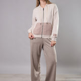 Felpa con Zip Cotone Tweed- BO50