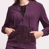 Felpa con Zip Cotone Tweed- BO50