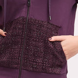 Felpa con Zip Cotone Tweed- BO50