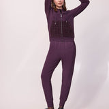 Felpa con Zip Cotone Tweed- BO50