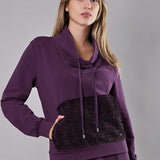 Felpa con Collo Alto Coulisse Cotone Tweed - MOSTO - BO51