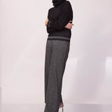 Pantaloni Ampi con Trama a Contrasto - VARIANTE UNICA - CO60