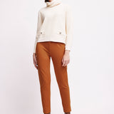 Pantaloni a Sigaretta - MARRONE - CO62