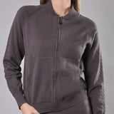 Felpa con Zip in Maglia Dresda - ROCCIA - DR50