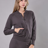 Felpa con Zip in Maglia Dresda - ROCCIA - DR50