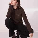 Pantaloni Ampi in Maglia Dresda - NERO - DR60
