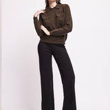Pantaloni Ampi in Maglia Dresda - NERO - DR60