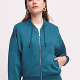 Felpa con Zip Jerez - PETROLIO - JE50