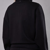 Felpa con Collo Alto e Zip Jerez - NERO - JE51