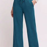 Pantaloni Ampi in Felpa Jerez - PETROLIO - JE60