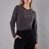 Pantaloni Dritti in Felpa Jerez - NERO - JE62