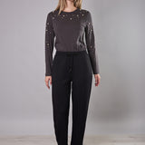 Pantaloni Dritti in Felpa Jerez - NERO - JE62