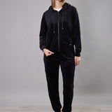 Felpa con Zip e Cappuccio Ciniglia - NERO - MA50SS