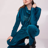 Pantaloni Ampi in Ciniglia - PETROLIO - MA60