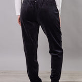 Pantaloni Jogger in Ciniglia - NERO - MA61