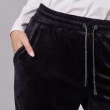Pantaloni Jogger in Ciniglia - NERO - MA61
