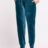 Pantaloni Jogger in Ciniglia - PETROLIO - MA61