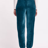 Pantaloni Jogger in Ciniglia - PETROLIO - MA61