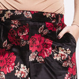 Pantaloni a Palazzo in Ciniglia Floreale - VARIANTE UNICA - SI60