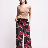 Pantaloni a Palazzo in Ciniglia Floreale - VARIANTE UNICA - SI60