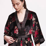 Cardigan a Kimono in Ciniglia Floreale - VARIANTE UNICA - SI70