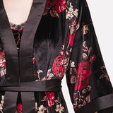 Cardigan a Kimono in Ciniglia Floreale - VARIANTE UNICA - SI70