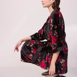 Cardigan a Kimono in Ciniglia Floreale - VARIANTE UNICA - SI70