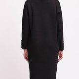 Cappotto in Maglia con Collo Removibile Faux Fur - NERO - ST81