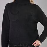Maglia a Collo Alto Tessuto Soft Tarifa - NERO - TA54