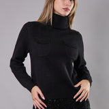 Maglia a Collo Alto Tessuto Soft Tarifa - NERO - TA54