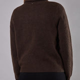 Maglia a Collo Alto Tessuto Soft Tarifa - MOKA - TA54