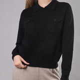 Maglia con Colletto Tessuto Soft Tarifa - NERO - TA55